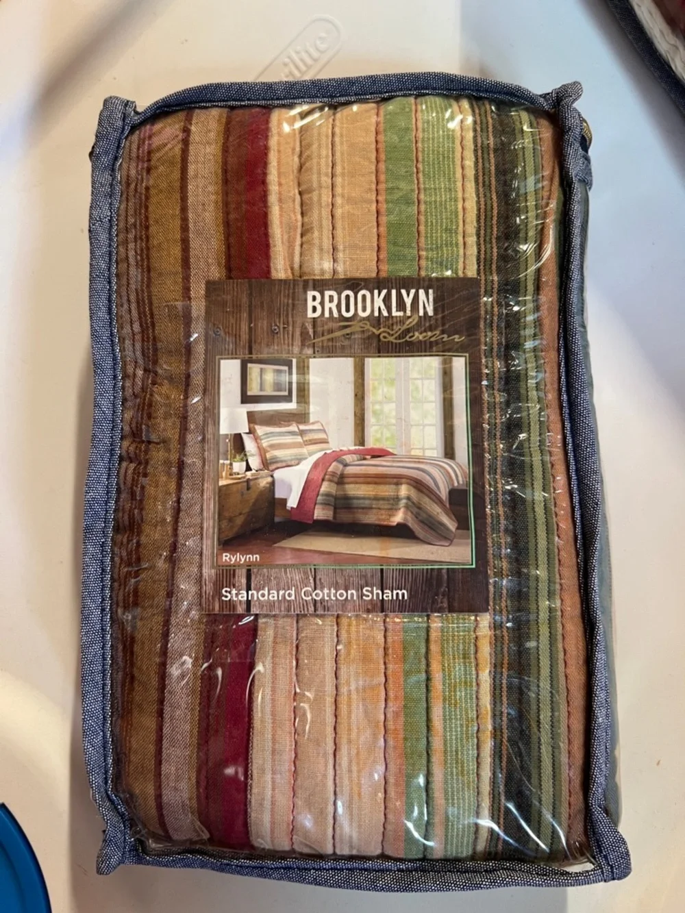 Brooklyn Loom Rylynn Multistripe Cotton Standard Sham in Earth Tones